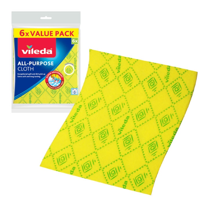 Vileda Glass Cleaning Cloth Extra 2-Pack Double Package Home